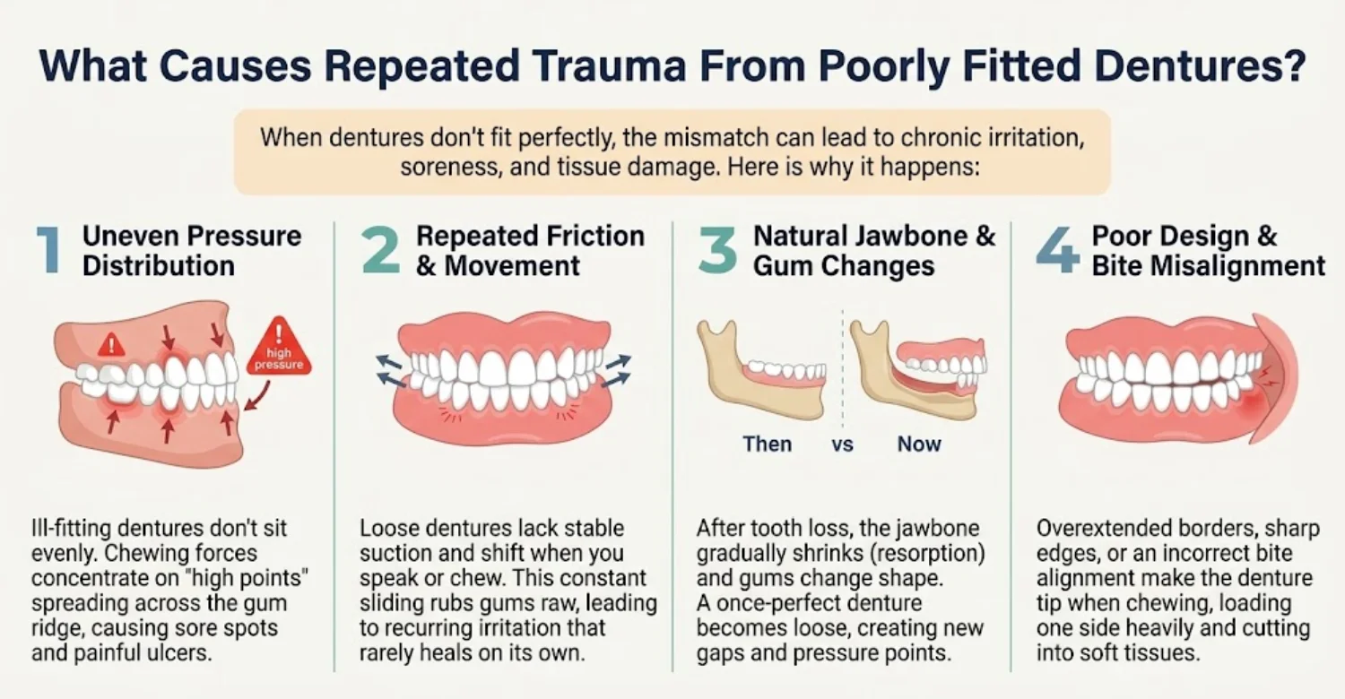 Repeated Trauma From Poorly Fitted Dentures2